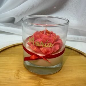 Vela en Vaso con Nombre